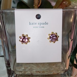♠️kate spade shimmering pink CZ earrings with go